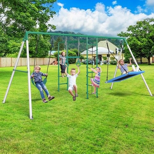 Playground metal swing - in,