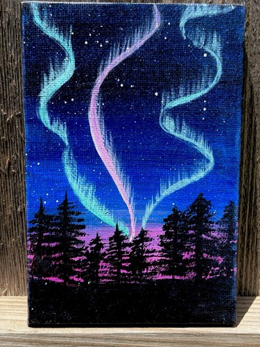 Northern lights 4x6 - lights, acrylic