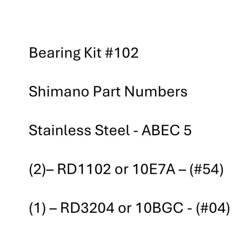 Bearing kit 102 shimano - bearing,