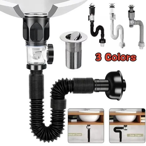 Black universal sink drain - universal,