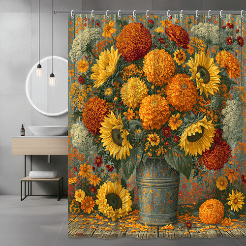 Sunflower floral shower - sunflower,