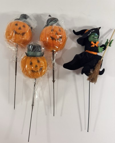 Halloween floral picks pumpkin - halloween,