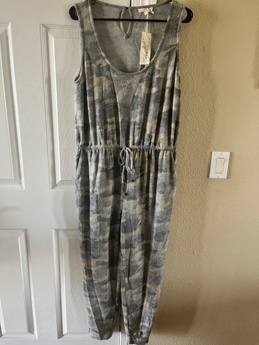 Gray mystree camo jumpsuit - gray,