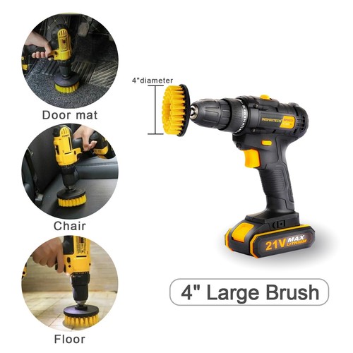 3pcs yellow drill brush power - yellow,