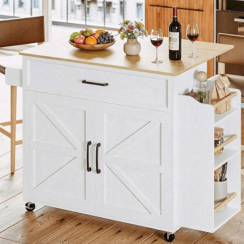 Kitchen island drop leaf - island, w/drop