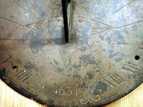 Antique bronze sundial - antique,