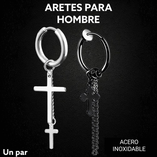 Aretes para hombre acero - aretes,