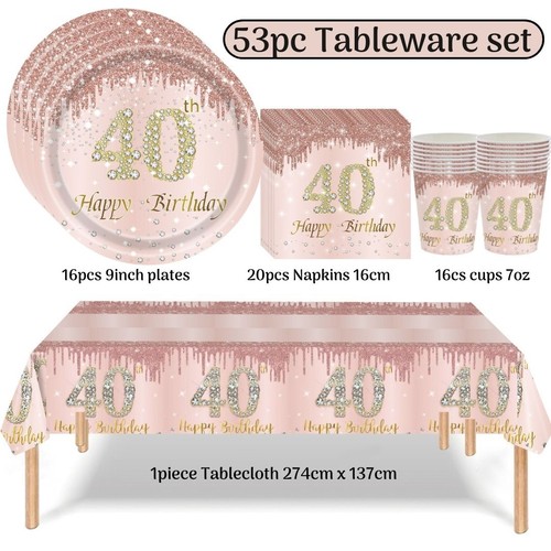 Rose gold 40th birthday - rose,