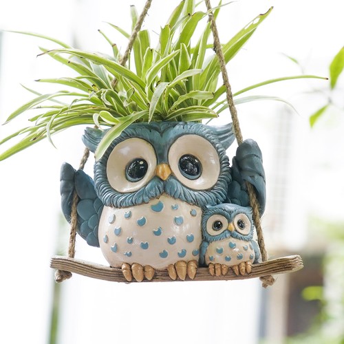 Swing owl hanging - swing, planters
