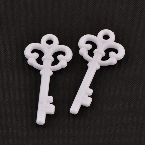 Heart key pendants rainbow - heart,