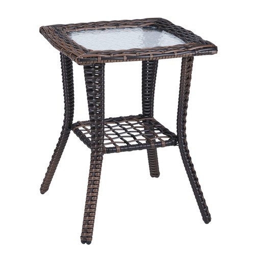 Outdoor wicker side - side, table