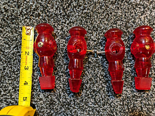 Red translucent foosball - red,