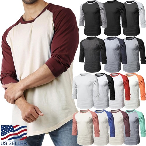 Mens soft cotton raglan 4 - mens,