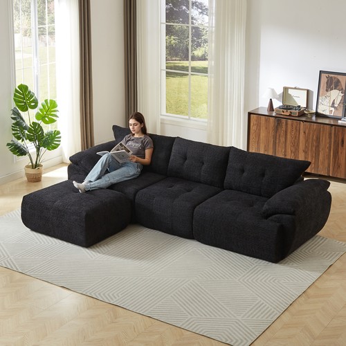 115 modern seater chenille - 115", 3-seater