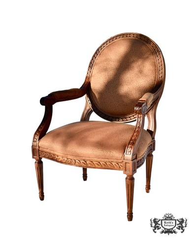 Fairfield carved wood chair - carved,