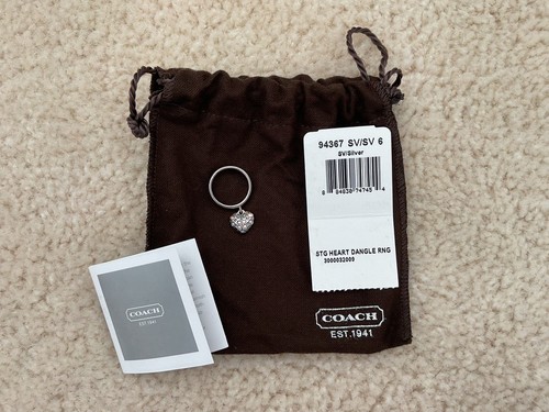 Coach sterling silver heart - coach,