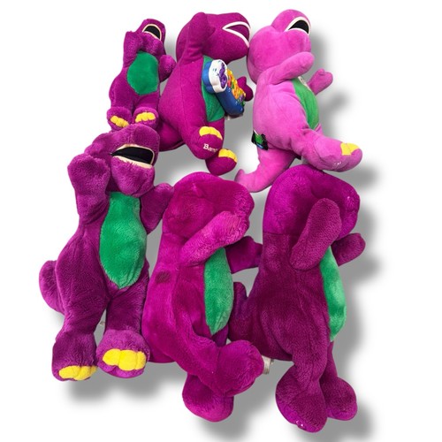 Barney lot plush dinos - barney,