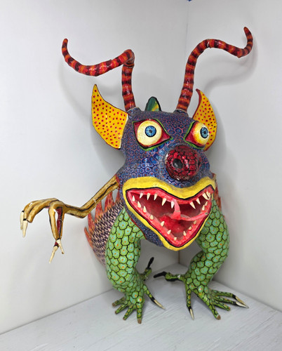 Signed mexican folk art - folk,