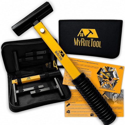 Door hinge adjustment tool - door,