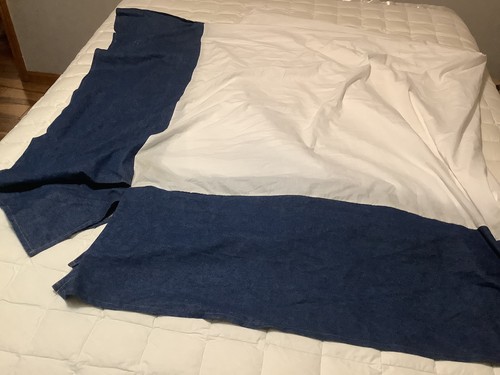 Vtg king size denim bed - size,