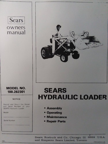 Sears kwik way front loader - kwik-way,