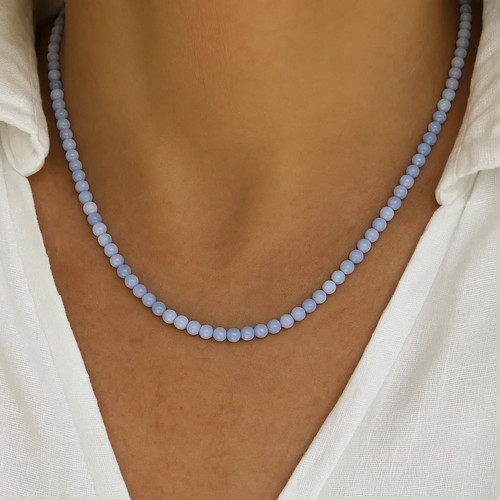 Blue lace agate - blue,