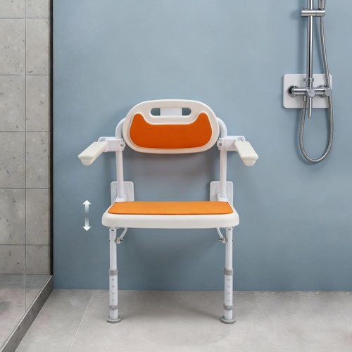 Folding shower chair with - folding,