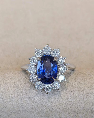 00ct oval cut natural - natural, blue