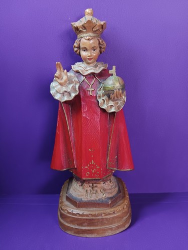Vintage carved wood infant - vintage,