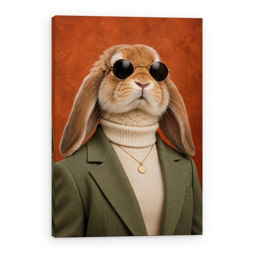 Bunny sunglasses canvas print - sunglasses,