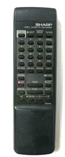 Sharp vcr remote video - sharp,