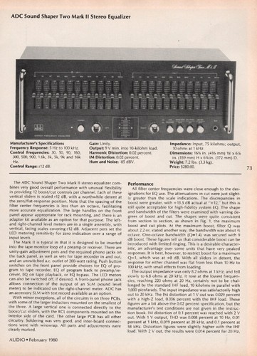 Adc sound shaper two markii - adc,