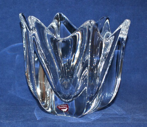 Orrefors crystal tulip bowl - tulip, ~
