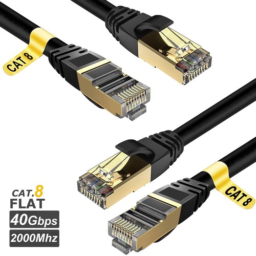Long black ethernet cable - black,