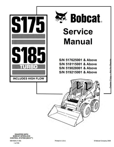 Bobcat s175 s185 turbo skid - s185,