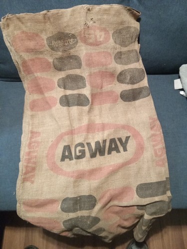 Vintage burlap 100lb agway - ,