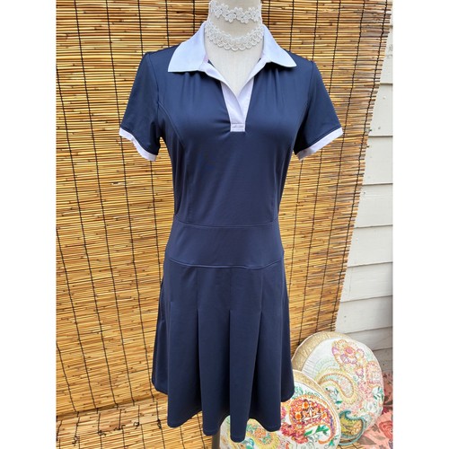 Navy blue short sleeve pleated - navy,