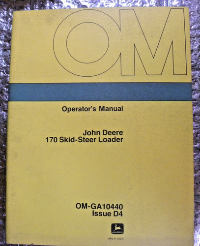 John deere operator manual - john,
