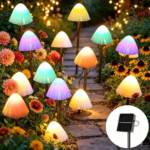 Solar mushroom garden - mushroom,