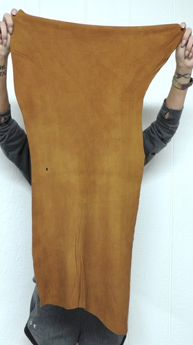 Cinnamon deerskin leather hide - cinnamon,