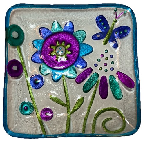 Demdaco fused glass - fused, plate