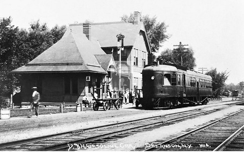 Railroad train station gas - station,