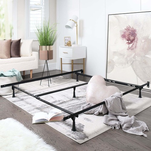 Adjustable metal bed rails - bed,