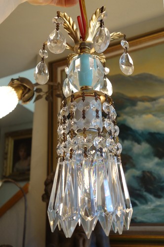 Vintage crystal icy blue - vintage,