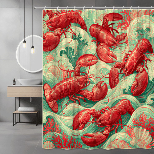 Lobster and ocean - and,