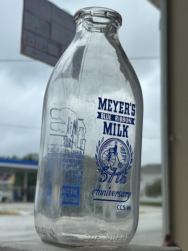 Meyer blue ribbon - blue, milk