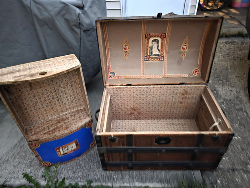 Antique dome top - steamer, trunk