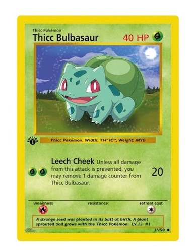 Bulbasaur thicc butt gold - thicc,