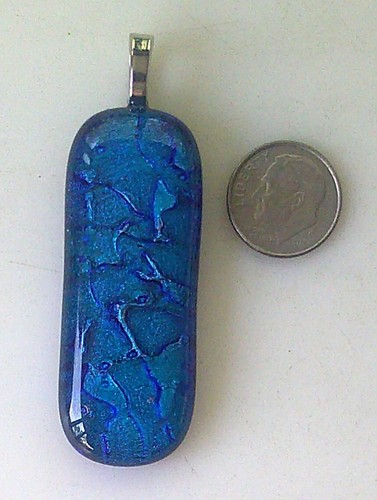 Dichroic glass pendant fused - glass,