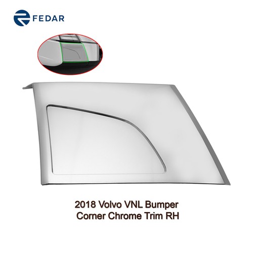 Chrome corner bumper trim - corner, w/o